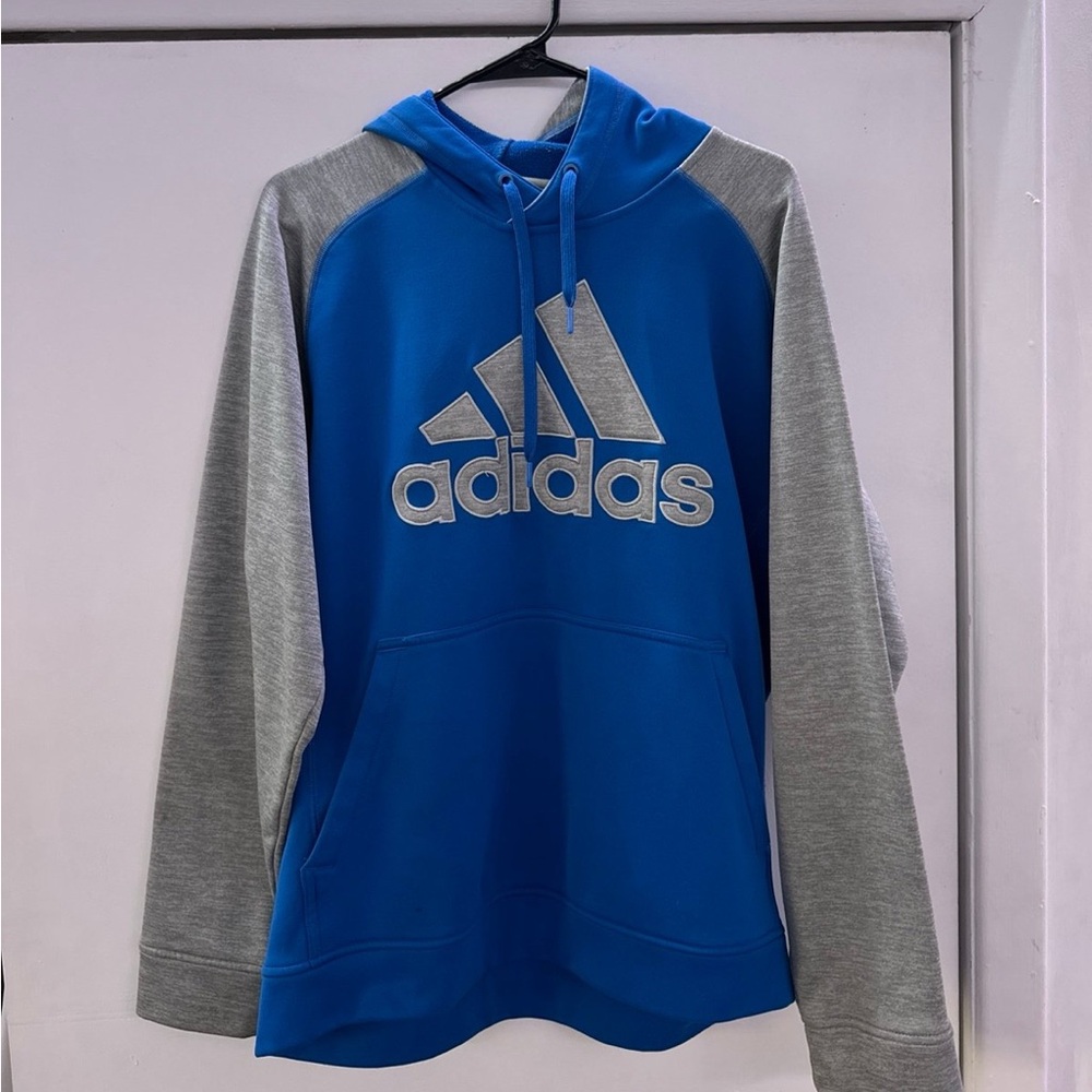 adidas Blue and Gray Sweatshirt